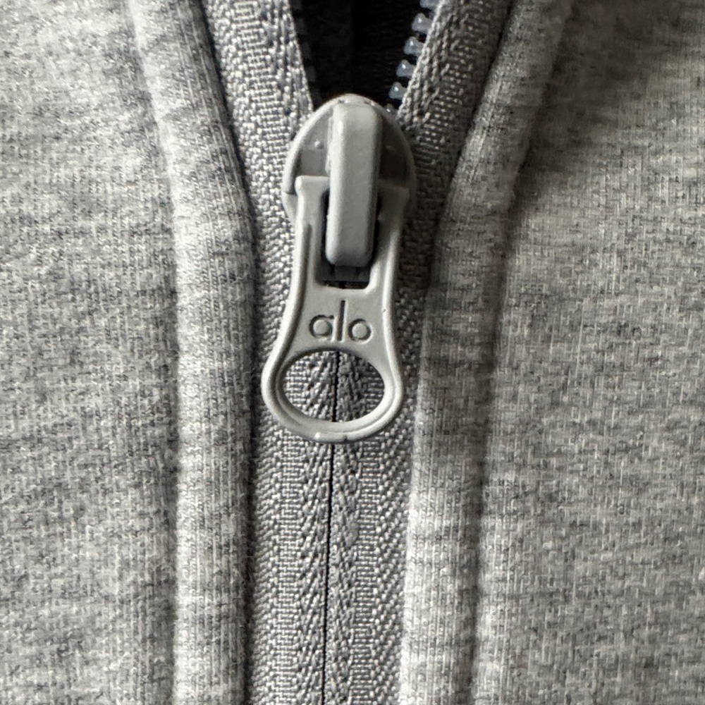 ALO Yoga Gray Sway Full Zip Hoodie - Picture 3 of 11